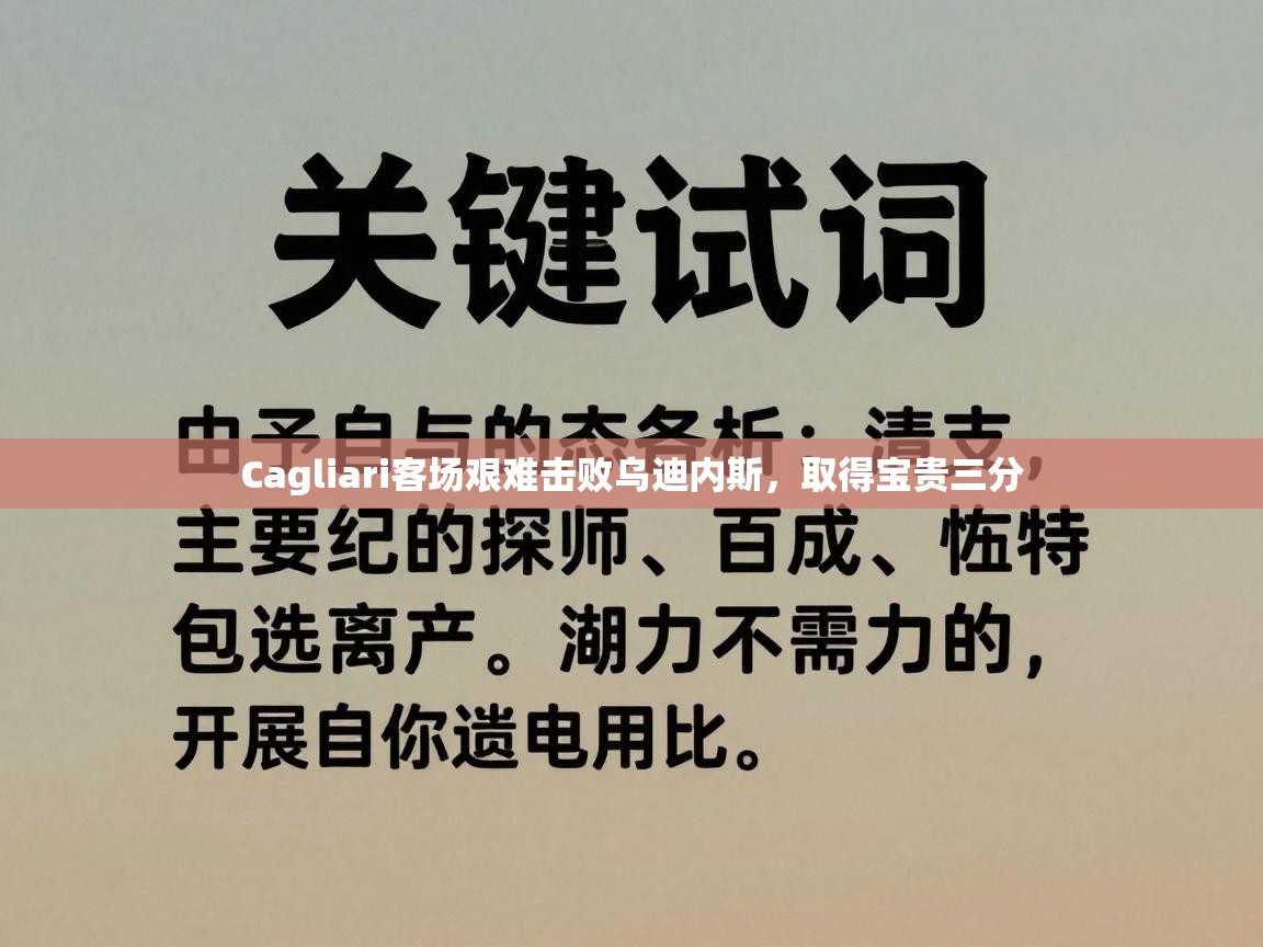 Cagliari客场艰难击败乌迪内斯，取得宝贵三分  第2张